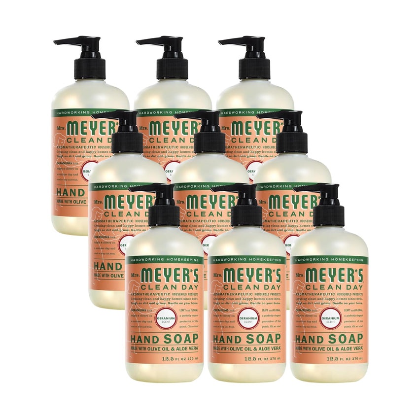 MRS. MEYER'S CLEAN DAY Hand Soap, Made with Essential Oils, Biodegradable Formula, Rain Water, 12.5 fl. oz - Pack of 3 - 7DAY'S