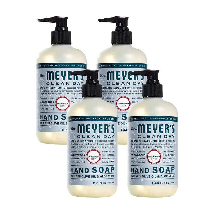 MRS. MEYER'S CLEAN DAY Hand Soap, Made with Essential Oils, Biodegradable Formula, Rain Water, 12.5 fl. oz - Pack of 3 - 7DAY'S