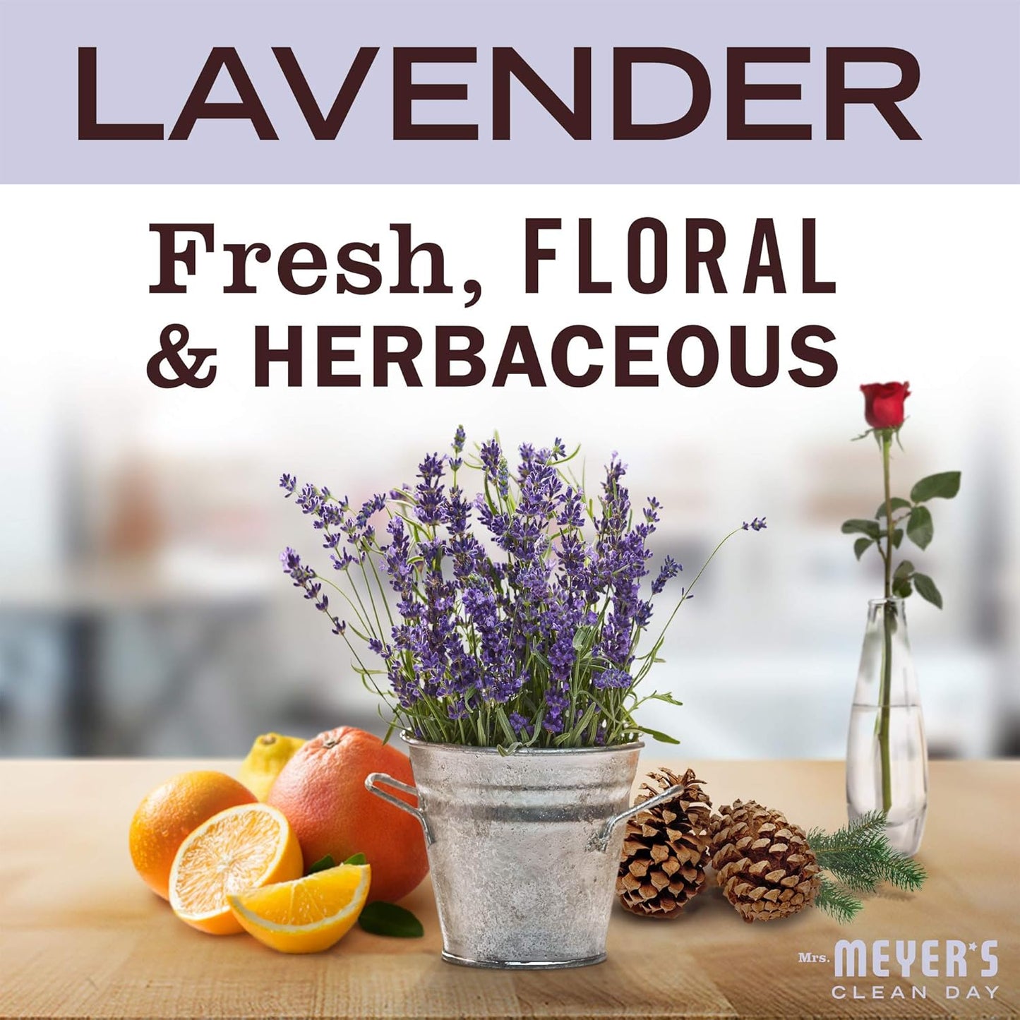 MRS. MEYER'S CLEAN DAY Liquid Hand Soap Refill, Cruelty Free and Biodegradable Formula, Lavender Scent, 33 Fl Oz (Pack of 1) - 7DAY'S