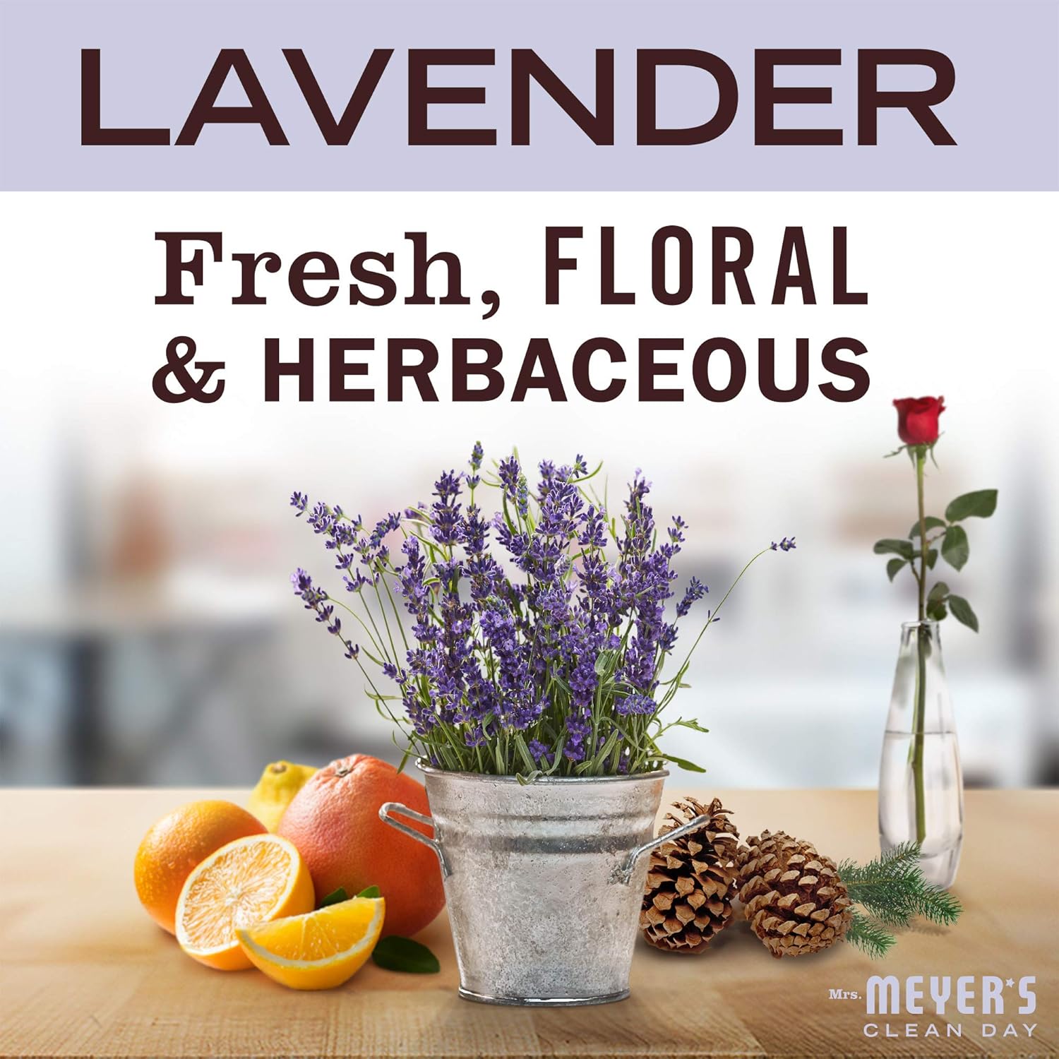 MRS. MEYER'S CLEAN DAY Liquid Hand Soap Refill, Cruelty Free and Biodegradable Formula, Lavender Scent, 33 Fl Oz (Pack of 1) - 7DAY'S