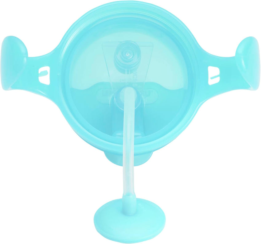 Munchkin Any Angle Sippy Cups for Toddlers, Spill Proof Weighted Straw Cup with Transition Handles for Babies 6 Months and Up, 2 Pack, Blue/Green - 7DAY'S