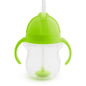 Munchkin Any Angle Sippy Cups for Toddlers, Spill Proof Weighted Straw Cup with Transition Handles for Babies 6 Months and Up, 2 Pack, Blue/Green - 7DAY'S