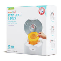 Munchkin® Arm & Hammer Diaper Pail Snap, Seal & Toss™ Refill Bags, Holds up to 600 Newborn Diapers, 20 Pack - 7DAY'S