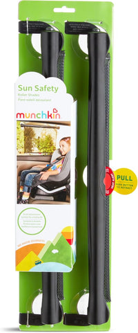 Munchkin Brica Sun Safety Car Window Shade with Heat Alert, Helps Block UVA/UVB Rays, 2 Pack, Black - 7DAY'S