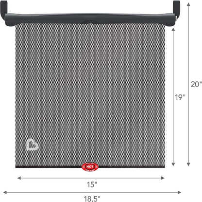 Munchkin Brica Sun Safety Car Window Shade with Heat Alert, Helps Block UVA/UVB Rays, 2 Pack, Black - 7DAY'S
