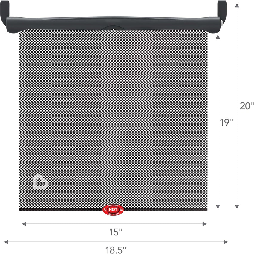 Munchkin Brica Sun Safety Car Window Shade with Heat Alert, Helps Block UVA/UVB Rays, 2 Pack, Black - 7DAY'S