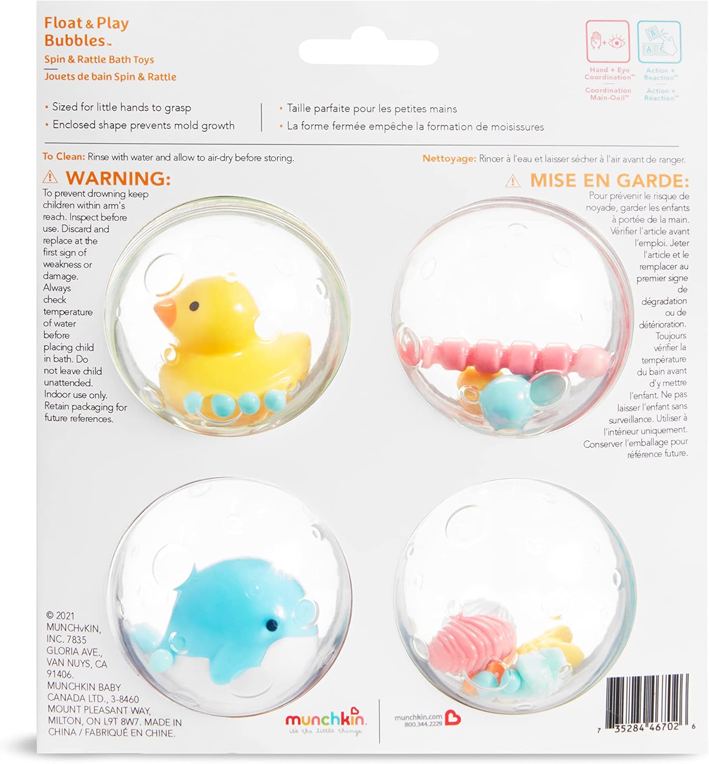 Munchkin® Float & Play Bubbles™ Baby and Toddler Bath Toy, 4 Count - 7DAY'S