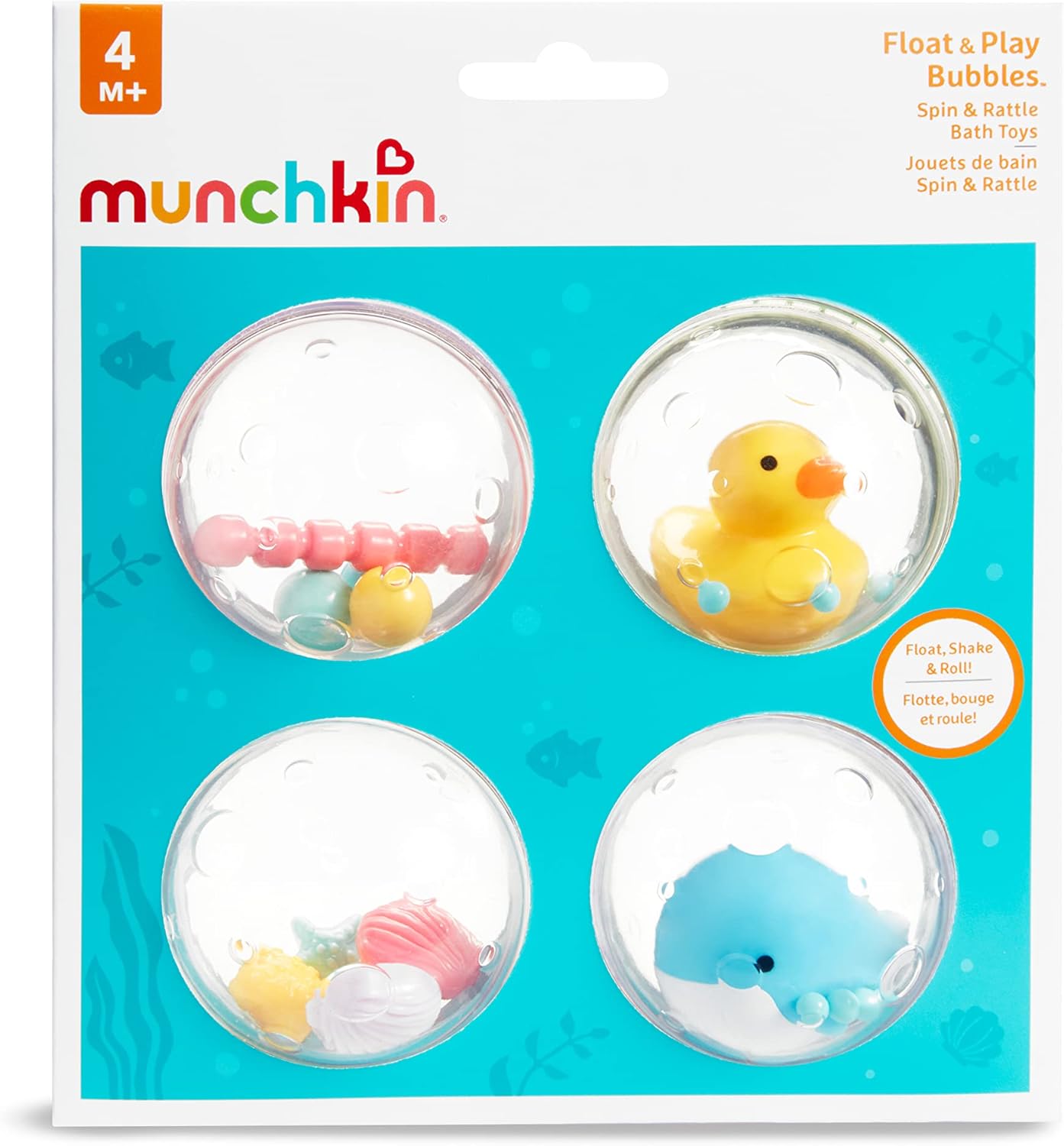 Munchkin® Float & Play Bubbles™ Baby and Toddler Bath Toy, 4 Count - 7DAY'S