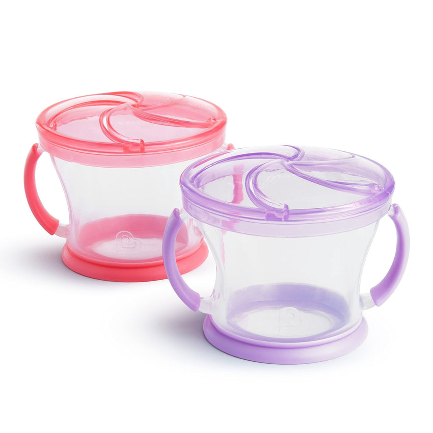 Munchkin Snack Catcher Toddler Snack Cups, No Spill, 2 Pack, Blue/Green - 7DAY'S