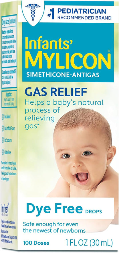 MYLICON Infants Gas Relief Drops for Infants and Babies, Dye Free Formula, 1 Fluid Ounce - 7DAY'S