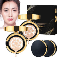 MZV Concealer Cushion Cream,Water Bead Tricolor Latte Concealer Cushion,MZV Water Bead Tricolor Latte Concealer Cushion,Moisturizing Essence Foundation (Natural Whit - 3PCS) - 7DAY'S