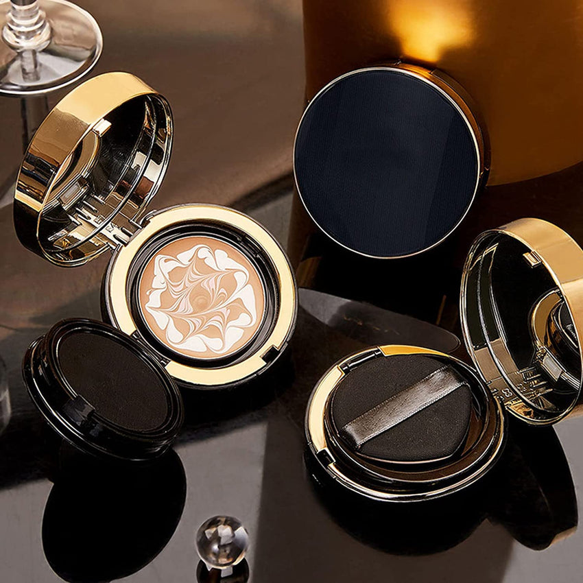 MZV Concealer Cushion Cream,Water Bead Tricolor Latte Concealer Cushion,MZV Water Bead Tricolor Latte Concealer Cushion,Moisturizing Essence Foundation (Natural Whit - 3PCS) - 7DAY'S