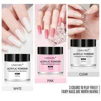 Nail Acrylic Powder and Liquid Monomer Nails Art Decoration For Manicure Set Kit Crystal Nail Glitter 3D Nail Tips Carving Tools - 7DAY'S