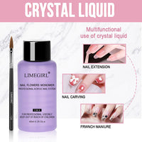 Nail Acrylic Powder and Liquid Monomer Nails Art Decoration For Manicure Set Kit Crystal Nail Glitter 3D Nail Tips Carving Tools - 7DAY'S