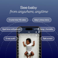 Nanit Pro Baby Sleep Monitoring System - Newborn Baby Essential Bundles Track Infant Sleep and Breathing Motion, 2 - Way Audio, Sound & Motion Alerts, Night Vision - 7DAY'S