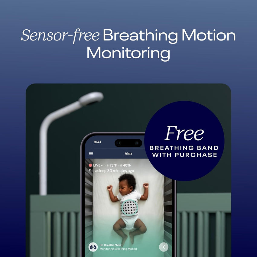 Nanit Pro Baby Sleep Monitoring System - Newborn Baby Essential Bundles Track Infant Sleep and Breathing Motion, 2 - Way Audio, Sound & Motion Alerts, Night Vision - 7DAY'S