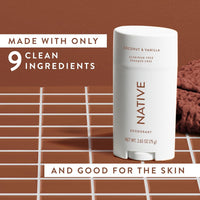 Native Deodorant Contains Naturally Derived Ingredients, 72 Hour Odor Control | Deodorant for Women and Men, Aluminum Free with Baking Soda, Coconut Oil and Shea Butter | Coconut & Vanilla - 7DAY'S