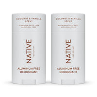 Native Deodorant Contains Naturally Derived Ingredients, 72 Hour Odor Control | Deodorant for Women and Men, Aluminum Free with Baking Soda, Coconut Oil and Shea Butter | Coconut & Vanilla - 7DAY'S