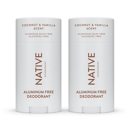 Native Deodorant Contains Naturally Derived Ingredients, 72 Hour Odor Control | Deodorant for Women and Men, Aluminum Free with Baking Soda, Coconut Oil and Shea Butter | Coconut & Vanilla - 7DAY'S