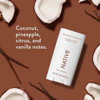 Native Deodorant Contains Naturally Derived Ingredients, 72 Hour Odor Control | Deodorant for Women and Men, Aluminum Free with Baking Soda, Coconut Oil and Shea Butter | Coconut & Vanilla - 7DAY'S