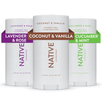 Native Deodorant Contains Naturally Derived Ingredients, 72 Hour Odor Control | Deodorant for Women and Men, Aluminum Free with Baking Soda, Coconut Oil and Shea Butter | Coconut & Vanilla - 7DAY'S