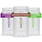 Native Deodorant Contains Naturally Derived Ingredients, 72 Hour Odor Control | Deodorant for Women and Men, Aluminum Free with Baking Soda, Coconut Oil and Shea Butter | Coconut & Vanilla - 7DAY'S