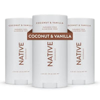 Native Deodorant Contains Naturally Derived Ingredients, 72 Hour Odor Control | Deodorant for Women and Men, Aluminum Free with Baking Soda, Coconut Oil and Shea Butter | Coconut & Vanilla - 7DAY'S