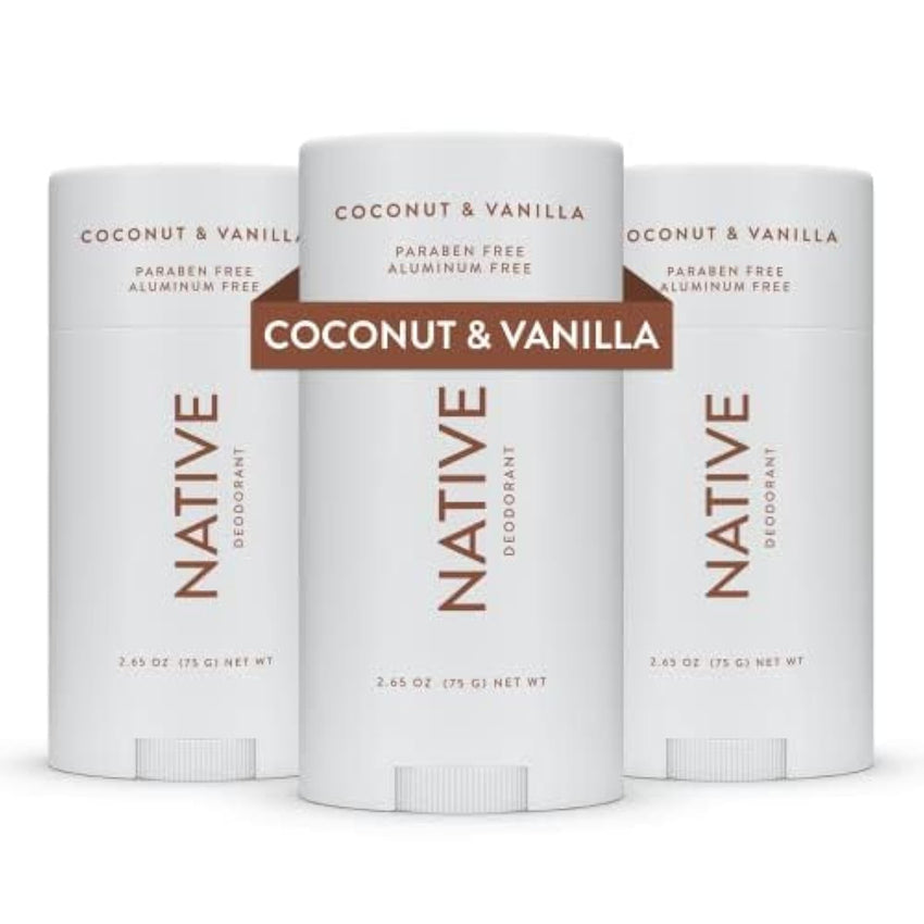 Native Deodorant Contains Naturally Derived Ingredients, 72 Hour Odor Control | Deodorant for Women and Men, Aluminum Free with Baking Soda, Coconut Oil and Shea Butter | Coconut & Vanilla - 7DAY'S