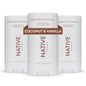 Native Deodorant Contains Naturally Derived Ingredients, 72 Hour Odor Control | Deodorant for Women and Men, Aluminum Free with Baking Soda, Coconut Oil and Shea Butter | Coconut & Vanilla - 7DAY'S