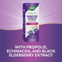 Nature's Way Sambucus Elderberry Immune Syrup for Kids Ages 2+, with Echinacea & Propolis, Immune Support Syrup*, Vegetarian, Berry Flavored, 8 Fl Oz - 7DAY'S