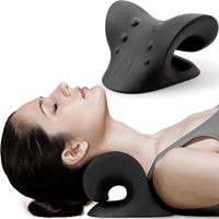 Neck and Shoulder Relaxer, Cervical Traction Device Acupressure Neck Shoulder Back Support Massage Pillow, Neck Stretcher Massager, Posture Corrector for Pain Relief, Cervical Spine Alignment - 7DAY'S