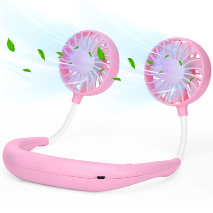 Neck Fan Portable Rechargeable: Personal Cooling Wearable Fan Around your Neck that Blow Cold Air for Men Women - Usb Should Fan Battery Operated for Travel and Outdoor Sports - 7DAY'S