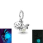 New 2023 Fashion Pink Pansy Flower Pendant Bead 925 Sterling Silver Plated Fit Necklace Keychain Charm DIY Jewelry Bracelet - 7DAY'S