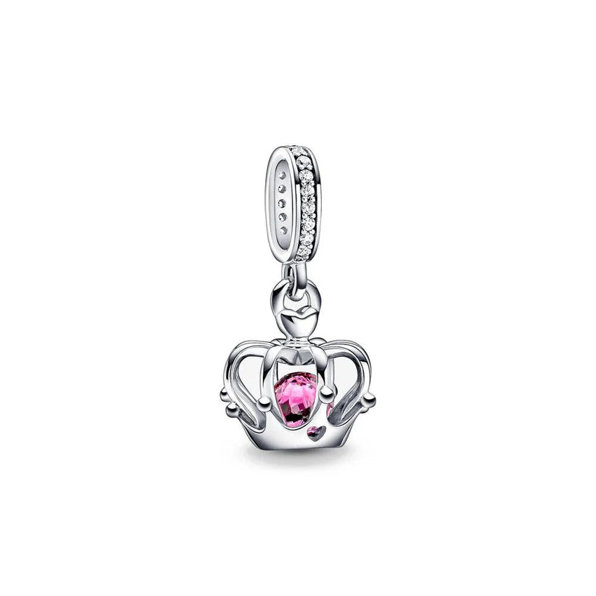 New 2023 Fashion Pink Pansy Flower Pendant Bead 925 Sterling Silver Plated Fit Necklace Keychain Charm DIY Jewelry Bracelet - 7DAY'S