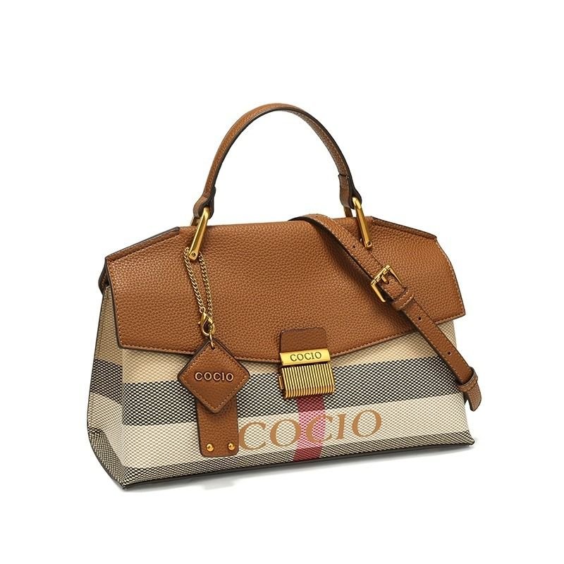 New advanced texture plaid handbag live hot models of fashion women's bags simple versatile new tide - 7DAY'S