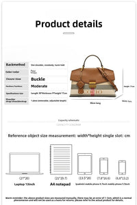 New advanced texture plaid handbag live hot models of fashion women's bags simple versatile new tide - 7DAY'S