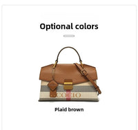 New advanced texture plaid handbag live hot models of fashion women's bags simple versatile new tide - 7DAY'S