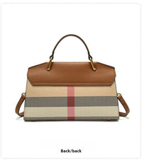 New advanced texture plaid handbag live hot models of fashion women's bags simple versatile new tide - 7DAY'S