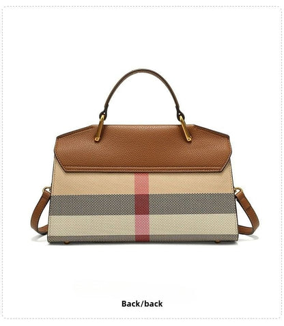 New advanced texture plaid handbag live hot models of fashion women's bags simple versatile new tide - 7DAY'S