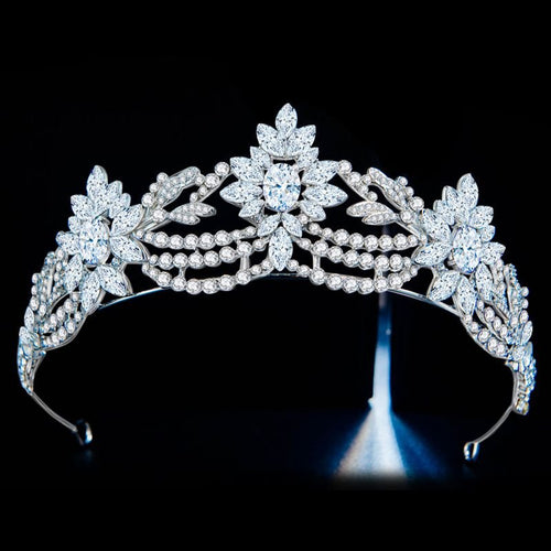 New European And American 3A Zirconia Bridal Wedding Crown - 7DAY'S