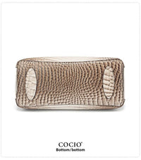 New Himalayan White Handbag Premium Texture Crocodile Cross Border Women's Bag Multi Compartment Women's Bag - 7DAY'S
