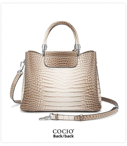 New Himalayan White Handbag Premium Texture Crocodile Cross Border Women's Bag Multi Compartment Women's Bag - 7DAY'S
