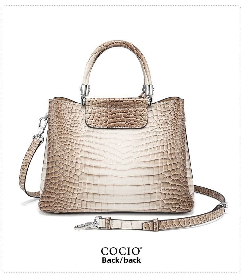 New Himalayan White Handbag Premium Texture Crocodile Cross Border Women's Bag Multi Compartment Women's Bag - 7DAY'S