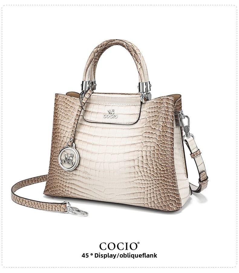 New Himalayan White Handbag Premium Texture Crocodile Cross Border Women's Bag Multi Compartment Women's Bag - 7DAY'S