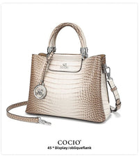 New Himalayan White Handbag Premium Texture Crocodile Cross Border Women's Bag Multi Compartment Women's Bag - 7DAY'S