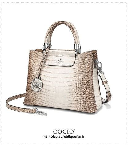 New Himalayan White Handbag Premium Texture Crocodile Cross Border Women's Bag Multi Compartment Women's Bag - 7DAY'S