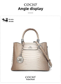 New Himalayan White Handbag Premium Texture Crocodile Cross Border Women's Bag Multi Compartment Women's Bag - 7DAY'S