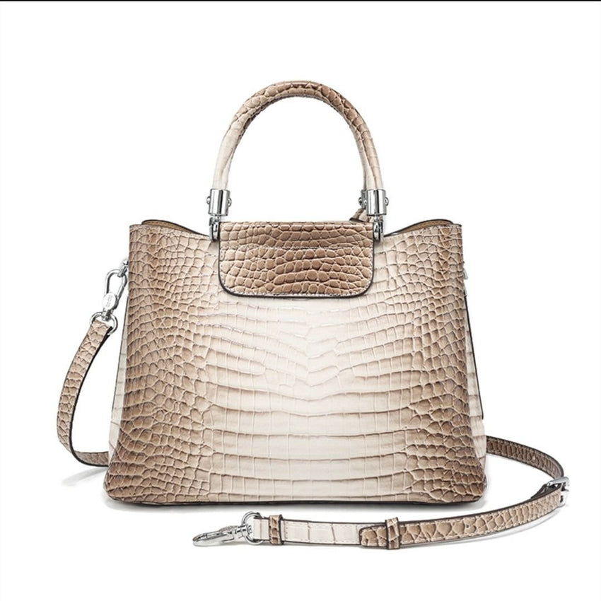 New Himalayan White Handbag Premium Texture Crocodile Cross Border Women's Bag Multi Compartment Women's Bag - 7DAY'S