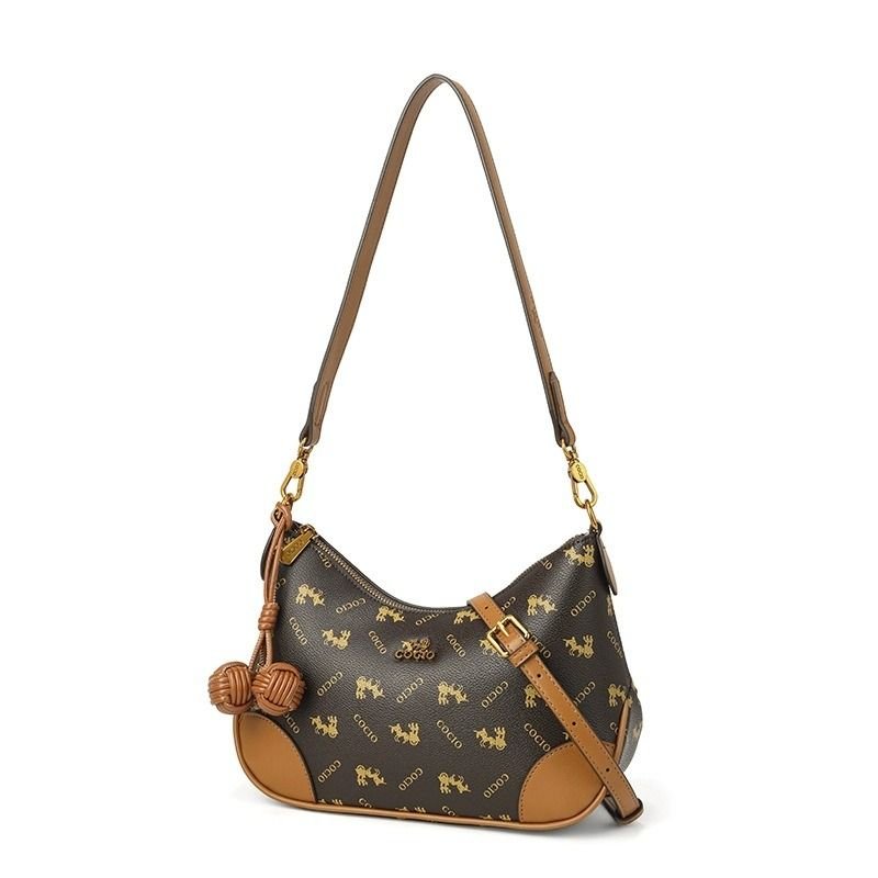 New letters printed series of shoulder armpit bag simple versatile crescent moon bag hot models of women's bags - 7DAY'S