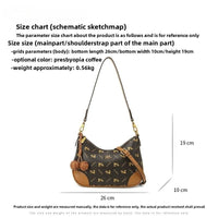 New letters printed series of shoulder armpit bag simple versatile crescent moon bag hot models of women's bags - 7DAY'S